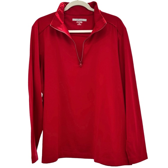 GREG NORMAN RED PLAY DRY PERFORMANCE QUARTER ZIP PULLOVER - Picture 4 of 12